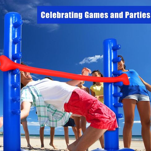 Jenaai نفخ لعبة ليمبو للصيف الأزرق لعبة ليمبو لديكور حفلة هاواي السفر حمام السباحة الشاطئ حفلة نزهة داخلي في الهواء الطلق الإجازات ألعاب الحفلات للأطفال البالغين in Kuwait