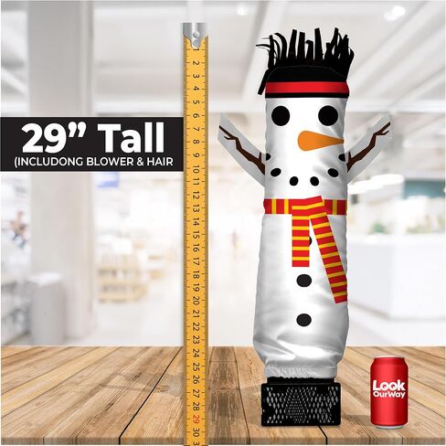 LookOurWay Air Dancers Mini Inflatable Tube Man Set - 29" Wacky Waving Inflatable Tube Guy with Blower for Desktop Advertising - Christmas Snowman in Saudi Arabia
