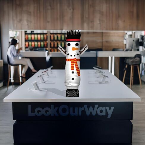 LookOurWay Air Dancers Mini Inflatable Tube Man Set - 29" Wacky Waving Inflatable Tube Guy with Blower for Desktop Advertising - Christmas Snowman in Saudi Arabia