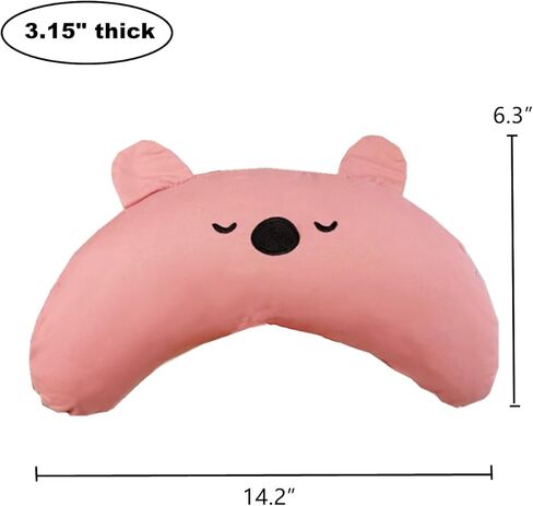 SHENGOCASE 14"x6.3" Large Pet Calming Pillow for Medium Dog Head Neck Relaxing, U-Shaped Pillow for Big Cats Bed Mat and Puppy Indoor (Pink) in Saudi Arabia