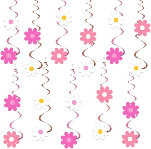 64pcs Hanging Swirls Party Decorations - Ceiling Foil Swirls Decorations Hanging Party Streamers for Birthday, Ceiling Hanging Decor Party Supplies for Boys Girls Kids (Green) in Saudi Arabia
