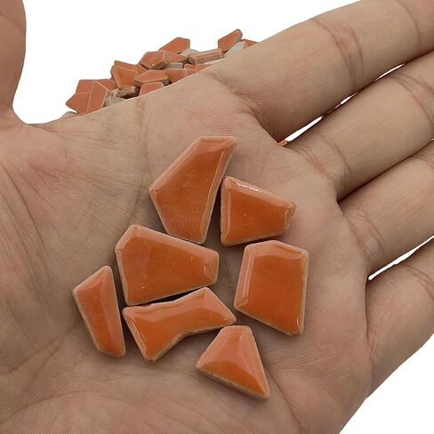1.1LB Irregular Ceramics Mosaic Tiles, Mosaic Pieces Stones for DIY Mosaic Making Craft Hobby Arts Home Wall Decoration (White) in Kuwait