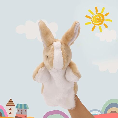 Plush Rabbit Hand Puppet Interactive Animal Toys for Role Play Storytelling Preschool Teaching Gifts for Kids Boys Girls (Brown) in Saudi Arabia