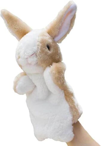 Plush Rabbit Hand Puppet Interactive Animal Toys for Role Play Storytelling Preschool Teaching Gifts for Kids Boys Girls (Brown) in Saudi Arabia