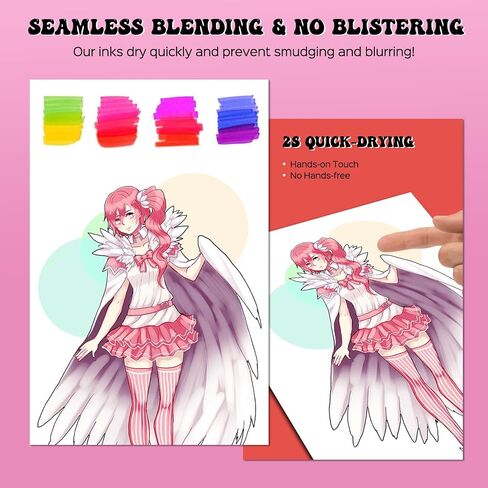 alchilalart 80-Colors Alcohol Based Markers, Alcohol Markers Set, Dual Tip Alcohol Sketching Drawing Markers Animation for Adults Kids in Saudi Arabia