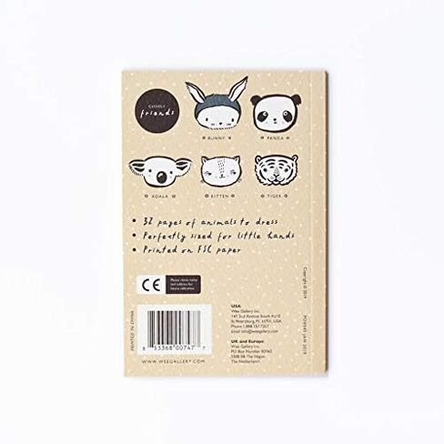 Wee Gallery, 32 Ways to Dress Up Woodland Animals - Creative Coloring Book for Kids, Toddler, Preschool Children, Arts and Craft Activity for Travel, Homeschool Play, Motor Skills, with Tear Out Pages in Saudi Arabia