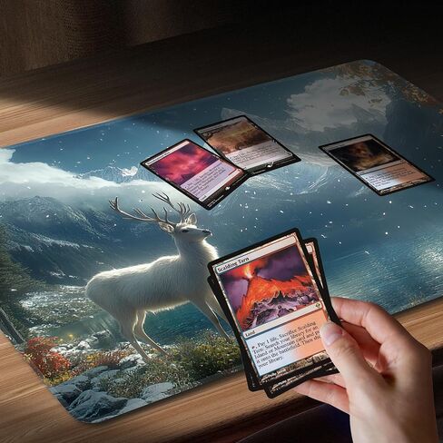 MTG Playmat عدم الانزلاق المطاط دعم الطباعة قائد المجلس لعبة مكتب حصيرة مبارزة حصيرة TCG Playmat PTCG Playmat 24x14 بوصة وأكياس تخزين مجانية in Saudi Arabia
