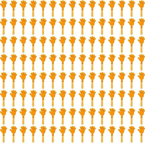 120 Pcs Orange Hand Clappers 7.5 Inch Clappers Noisemakers Noise Makers Party Favors Plastic Party Clapper for Sporting Events Cheers Ball Dance Basketball Football Noisemakers（Orange） in Saudi Arabia