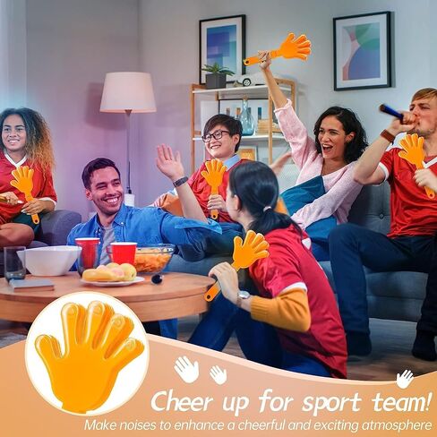 120 Pcs Orange Hand Clappers 7.5 Inch Clappers Noisemakers Noise Makers Party Favors Plastic Party Clapper for Sporting Events Cheers Ball Dance Basketball Football Noisemakers（Orange） in Saudi Arabia