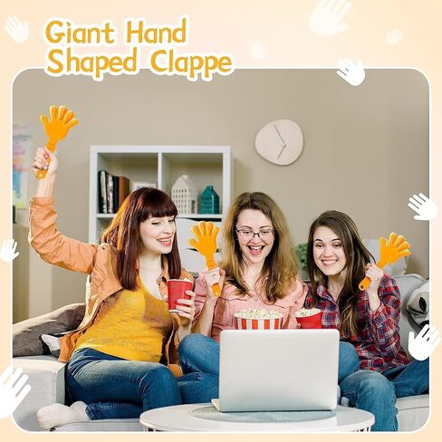 120 Pcs Orange Hand Clappers 7.5 Inch Clappers Noisemakers Noise Makers Party Favors Plastic Party Clapper for Sporting Events Cheers Ball Dance Basketball Football Noisemakers（Orange） in Saudi Arabia