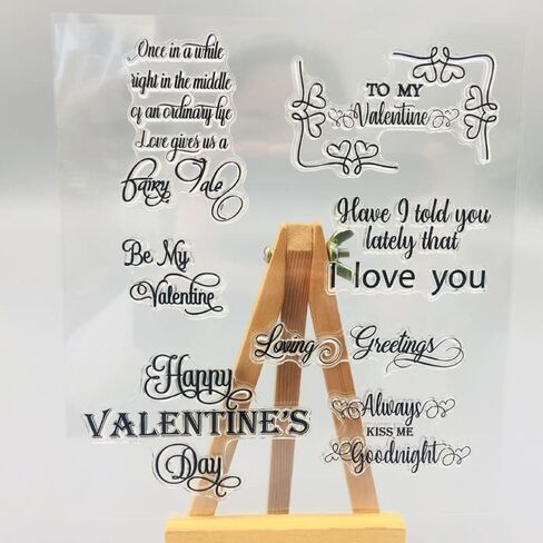 NZJ Happy Valentine's Day Sweet Love Kiss Clear Stamps for Card Making Decoration and DIY Scrapbooking (Happy Wedding Day) (Sweet Love) in Kuwait