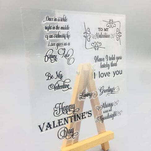 NZJ Happy Valentine's Day Sweet Love Kiss Clear Stamps for Card Making Decoration and DIY Scrapbooking (Happy Wedding Day) (Sweet Love) in Kuwait