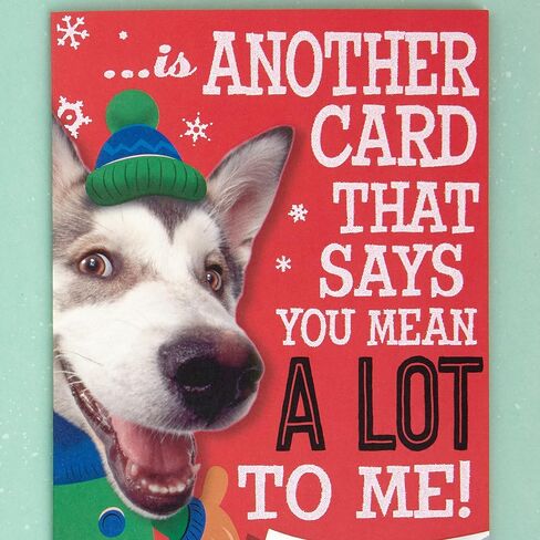 Hallmark Christmas Card (Playful Dog, Card Inside Card Design) in Saudi Arabia