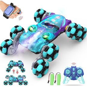Remote Control Car,8WD Gesture Sensing RC Stunt Car,2.4GHz Octopus Drift RC Car,Gift for Boys and Girls Ages 6,7,8,9,10,11,12,Kids Birthday&Christmas Toy Gift(Blue)