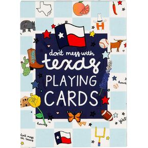 Texas Playing Cards Themed: Cool Deck of Cards for Card Games & Poker, Texas Decor Themed Card Games for Adults, Texas Souvenirs & Decor, Poker Cards, 52 Cards (Checkerboard Deck)