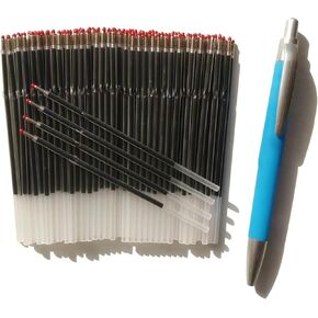 100 Pcs Ball Point Pen Refills Black,1.0mm Ballpoint Pens Refills Used for Retractable Type Ballpoint Pens,Size107 mm/ 4.2 Inch,Send1 Extra Pen,for Office School Supplies (Black)