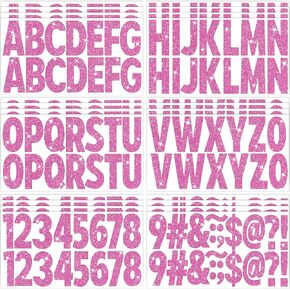 376 Pcs 24 Sheets Large Letter Stickers Glitter Big Font Alphabet Number Self Adhesive Vinyl Stick on Letters Sticker for Mailbox Crafts Poster Bulletin Boards Classroom Home Decor (Gold, 2.5 Inch)