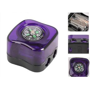 Compass Design Manual Pencil Sharpener, 2 Hole, Small Pencil Sharpener, Pencil Sharpener for Kids with Lid Adults Students School Classroom. Handheld Pencil Sharpener.