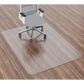 Office Chair Mat for Hardwood Floor, 48'' x 48'' Transparent Office Floor Mat for Hard Floors, Plastic Desk Chair Mat Floor Protector for Office & Home - Square