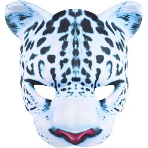 GANAZONO Kid Toy Halloween Animal Mask for Cosplay Funny Animal Mask Halloween Face Mask for Halloween Half Dress- up Masks Carnival Party Snow Leopard Mask Props Make up