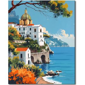 TUMOVO Paint by Number for Adults Desert Landscape Paint by Numbers Cactuses Mountains Oil Painting for Adults DIY Paint Number Kits Adult Paint by Number Wall Decoration, 16"x20"