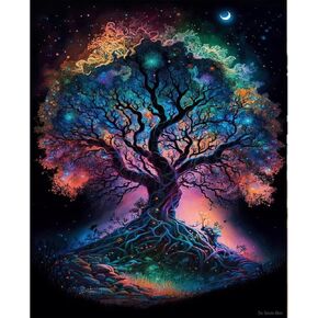 Artunion Starry Night Castle Paint by Numbers for Adults Beginner, Abstract Paint by Number Kits, DIY Oil Painting Paint by Number Kits on Canvas Arts Craft for Home Wall Decor 16x20 Inch