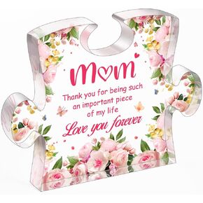 Mom Gifts - UV Printed Acrylic Paperweight - Delicate Moms Birthday Gifts ideas from Daughter Son, Mothers Day Decoration, Thanksgiving Birthday Gifts for Mom in Kuwait