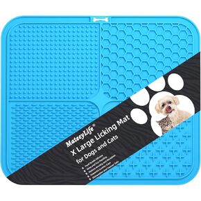MateeyLife X Large Lick Mat for Dogs & Cat, Slow Feeder Dog Bowls Lick Pat for Large Dog, Dog Lick Mat for Anxiety Relief, Dog Enrichment Toys to Keep Them Busy, Dog Licking Mat for Bathing