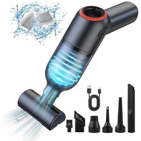 SUNCANDXY Mini Handheld Vacuum Cleaner - 3 in 1 Cordless Car Vacuum with Brushless Motor 12000PA Strong Suction Portable Hand Vacuum for Pet Car Office Keyboard and Home