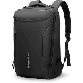 Muzee Business Backpack for Men Waterproof and Travel Laptop Backpack with USB Charging, Fits 17 Inch Laptop and Tech Gear