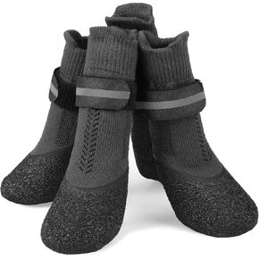 EXPAWLORER Anti-Slip Dog Socks Boots-Waterproof Non Slip Dog Shoes for Snow Winter,Rain Days,Dog Paw Protectors to Prevent Licking,Non Slip Dog Booties for Hardwood Floors, Fit Small Medium Large Dogs