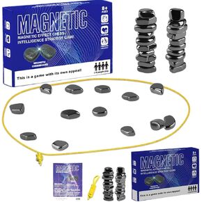 Magnetic Chess Game - 2024 New Fun Tabletop Game, Magnetic Strategy Game for Kids and Adults with Magnets, Fun Tabletop Multiplayer Magnetic Chess Game, Family Party Game (Rope)