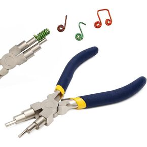 AHIER 6 in 1 Bail Making Pliers Wire Looping Forming Pliers, 3mm to 10mm Wire Bending Pliers with Non-slip Comfort Grip Handle for Jewelry Making, Loops, Jump Ring (Round)