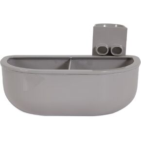 Petmate Double Diner Kennel Bowl, Gray, Small