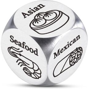 White Elephant Gifts for Adults Funny, Santa Swap Gift Exchange Dice, Christmas Dice Gifts for Women Men, Valentines Day Gifts, Food Dice Gifts for Couples, Anniversary Wedding Gift for Couple Wife
