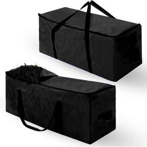Nisorpa 2 Pack Hay Bale Bag، أكياس قش عالية السعة للأغنام والماشية والخيول، حقيبة قش مع طبقة مقاومة للماء، أسود