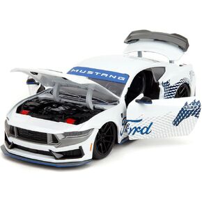 2024 Dark House White with Horse Graphics Bigtime Muscle Series 1/24 Diecast Model Car by Jada 35279