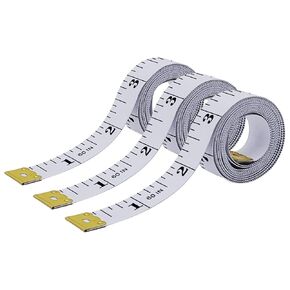 GDMINLO 3-Pack Soft Tape Measure Double Scale Body Sewing Ruler for Weight Loss Medical Body Measurement Sewing Tailor Craft Vinyl Ruler, Has Centimetre Scale on Reverse Side 60-inch（White）