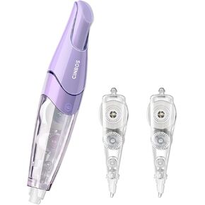 Refillable Retractable White Out Correction Tape, White Out Tape with 2 Extra Refills, Cute White Out for Office Supplies, 3 PCS (CS-33)