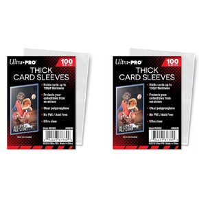Ultra Pro Thick Card Sleeves for Thick Jersey or Memorabilia Sports Trading Cards by Topps 2 Pack