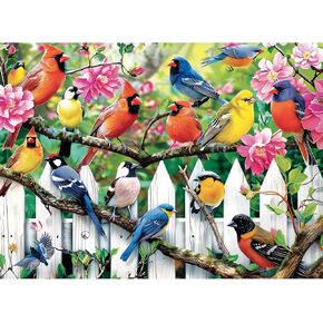 300 Pieces Jigsaw Puzzles for Adults–Morning Serenade Birds Puzzle for Adults Children Elderly–Recycled Paper Puzzle 300 Pieces–Glossy, Sturdy Pieces Challenging Family Game Great Gift Idea,20.5x15in