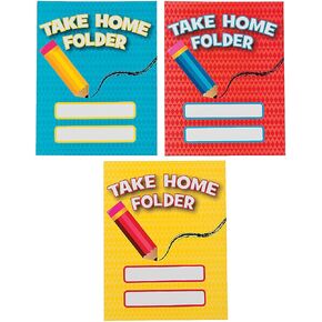 Take Home Pocket Folders - 12 Pieces - Educational and Learning Activities for Kids