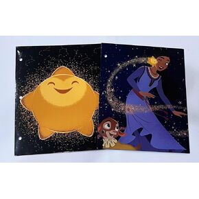 Princess Folders Bundle -Asha Wish - Set of Two 3-Hole 2-Pocket Portfolio Folders