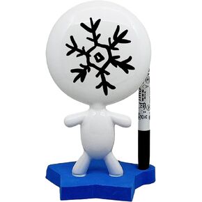 Cristmas Office Gifts Desk - Dry Erase Board - Ceramic Whiteboard Doll - TITTO Star, Draw Your Ideas - Home & Decor Design - for Any Desk, Student or Office (Black)