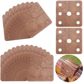AHANDMAKER 24Pcs Square Weaving Cards, 2x2 Inch Wood Loom Cards Handmade Weaving Tool Tablet Weaving Loom Weaving Supplies Wood Tablet Weaving Cards Wood Tool for Knitting Loom Accessories, Camel