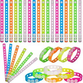 Sotiff 30 Pieces Glow in the Dark Silicone Wristbands Kids Silicone Charm Bracelets Adjustable for Boys and Girls Swimming Identify Shoe Charms Mouse Party Birthday Gift Firefighters Party, 6 Colors