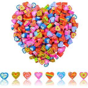 300Pcs Heart Mini Erasers for Kids Girls, Small Cute Pencil Erasers Bulk for Valentines Day Gifts Back to School Gift Classroom School Rewards Party Favors
