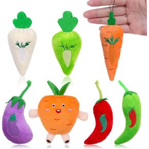 Anboor 15 Pcs Small Fruits Plush Toys, Funny Food Stuffed Toys Bulk for Kids for Classroom Prizes, Small Cute Food Plush Toy