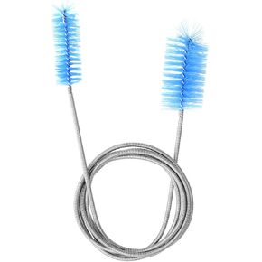 UEETEK Stainless Flexible Cleaning Brush Double Ended Canister Filter Tube Hose Pipe Clean for Fish Tank Aquarium (Sky Blue)