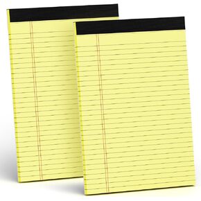 Legal Pads 8.5 x 14 Note Pads, 8 Pack White Paper Pads 8.5''x 14'', Wide Ruled Notebook Pad, Lined Pads of Paper Writing Pads, White Notepads 8.5 x 14, Double Sided, Cardboard Backing, 30 Sheets/Pad